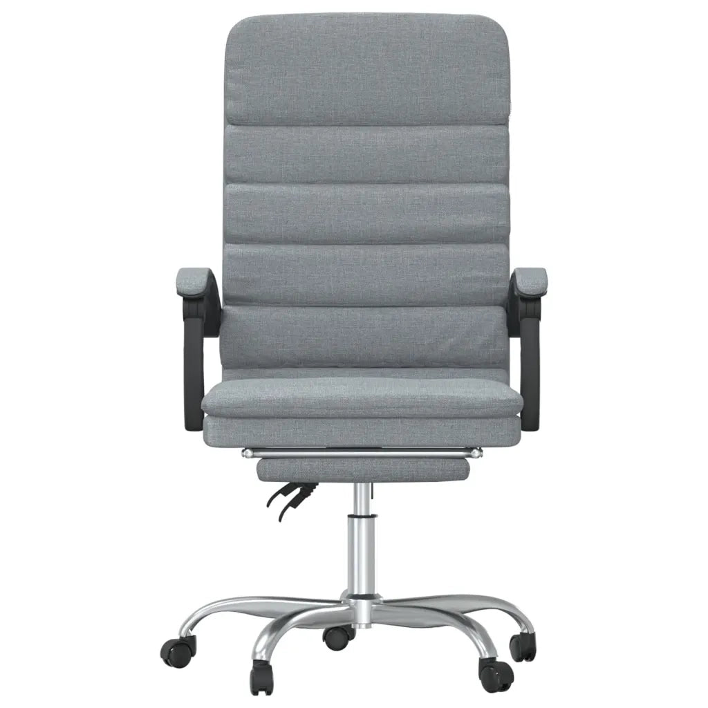 Sedia da Ufficio Massaggio Reclinabile Grigio chiaro in Tessuto 349725