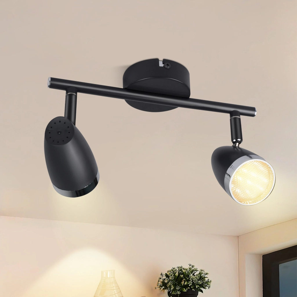 ZMH Faretto da soffitto a 2 luci 6W orientabile a 350° Lampada da soffitto Soggiorno