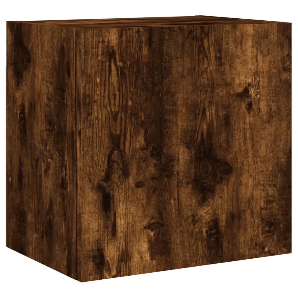 Mobili TV a Muro 5pz-Set di 5 Credenza per TV sospesa Rovere Fumo in Legno Multistrato 652185
