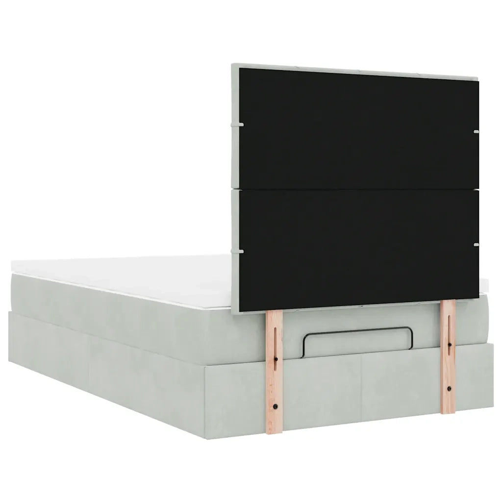 Struttura Letto Pouf con Materassi 120x200 cm Velluto 3314312