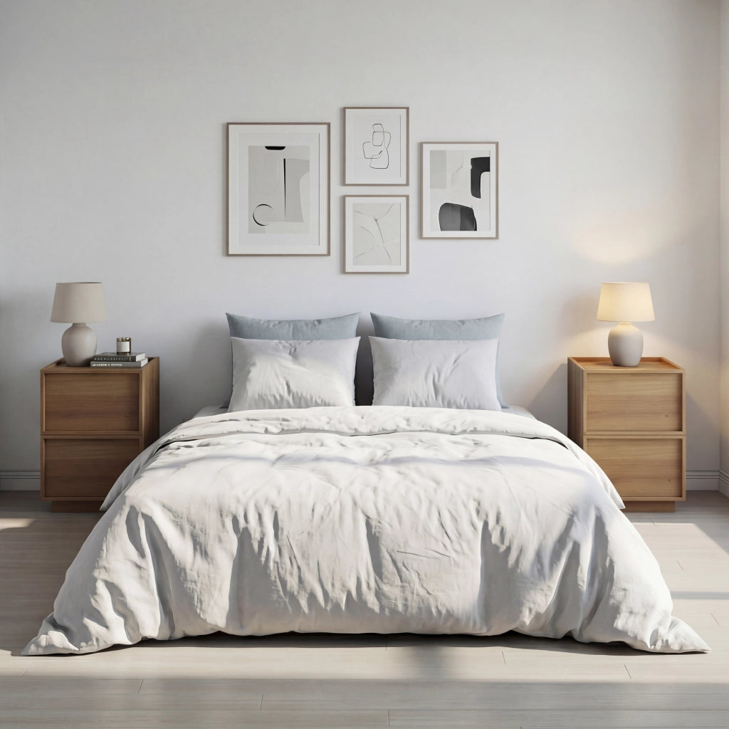 Comodino con 2 cassetti, design minimalista, per camera da letto, in MDF e truciolare, rovere, 38 × 48 × 50 cm