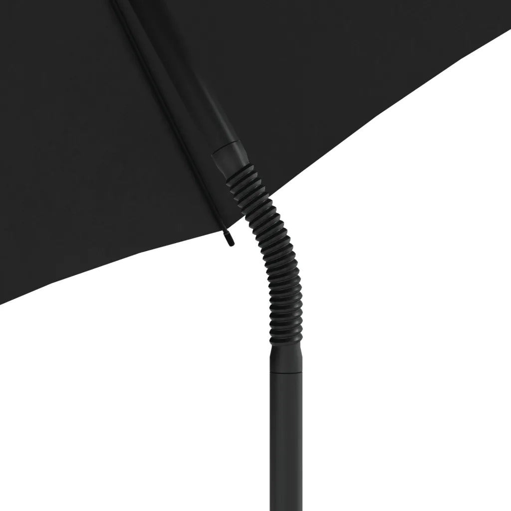 vidaXL Divano Giardino 2Posti Ombrellone e Sgabelli Grigio Polyrattan