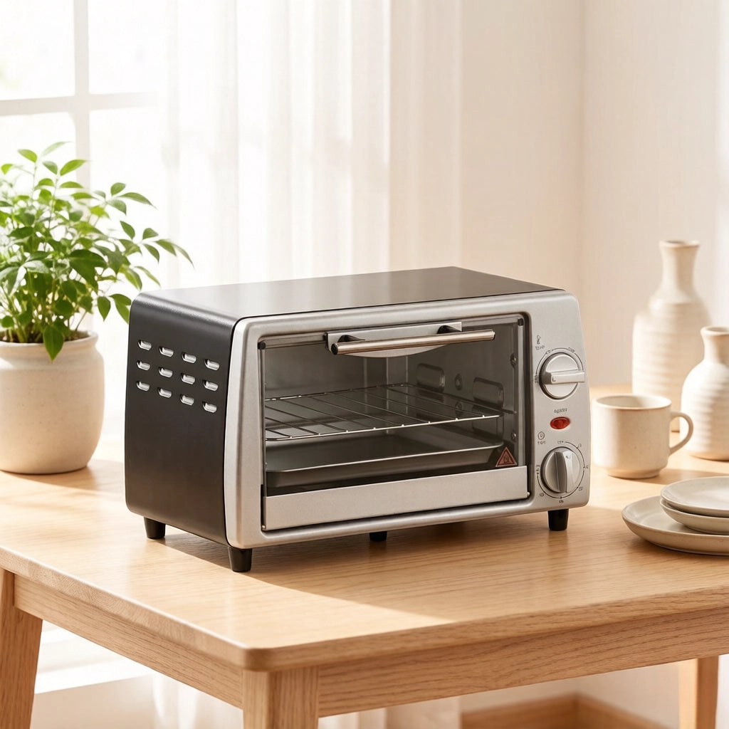 Mini Forno Elettrico 10 L con Temperatura 100-230°C; Timer 60 Min; Teglia e Griglia Regolabile
