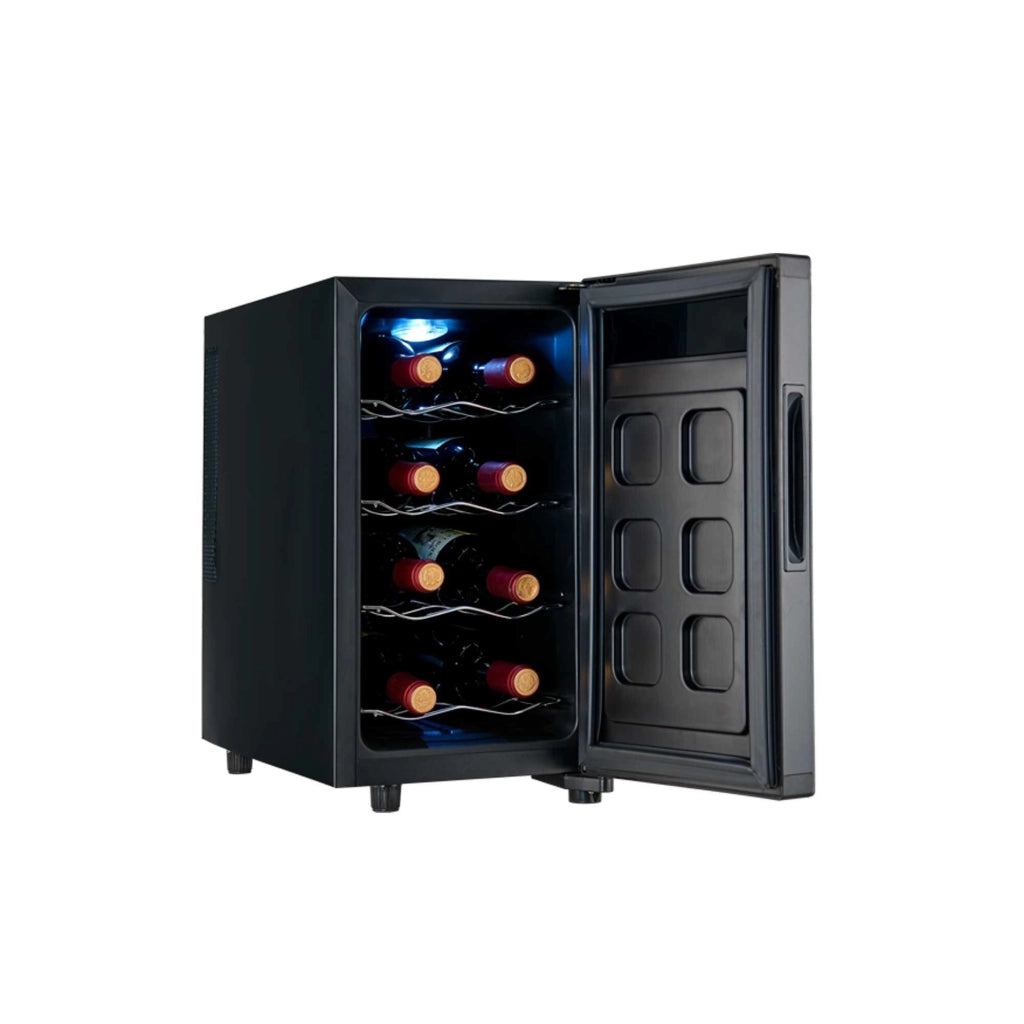 Cantinetta vino 8 bottiglie 23L, temperatura 8-14°C con display touch e porta vetro silenziosa <27dB - Sogo