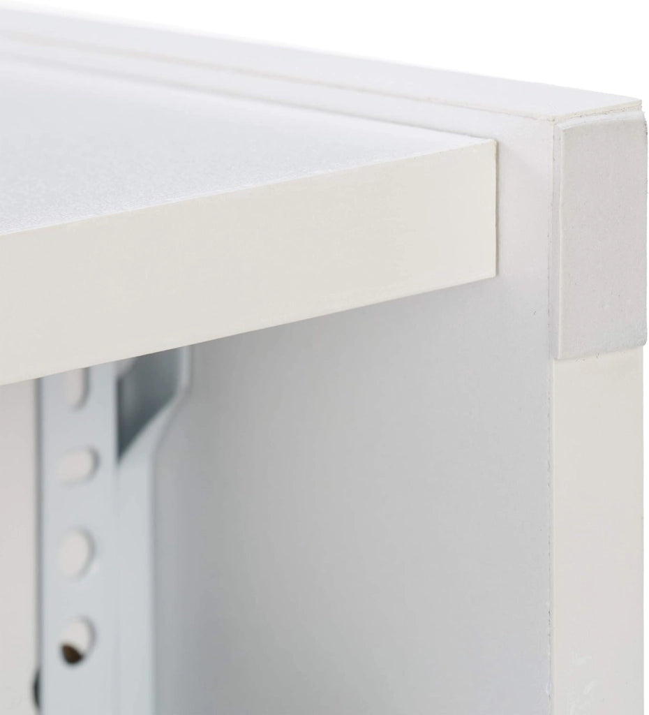 Mobile Salvaspazio Alto & Stretto, 2 Cassetti, Bagno, Cucina, Salotto, Compatto a Colonna,61,5x20x45 cm,bianco