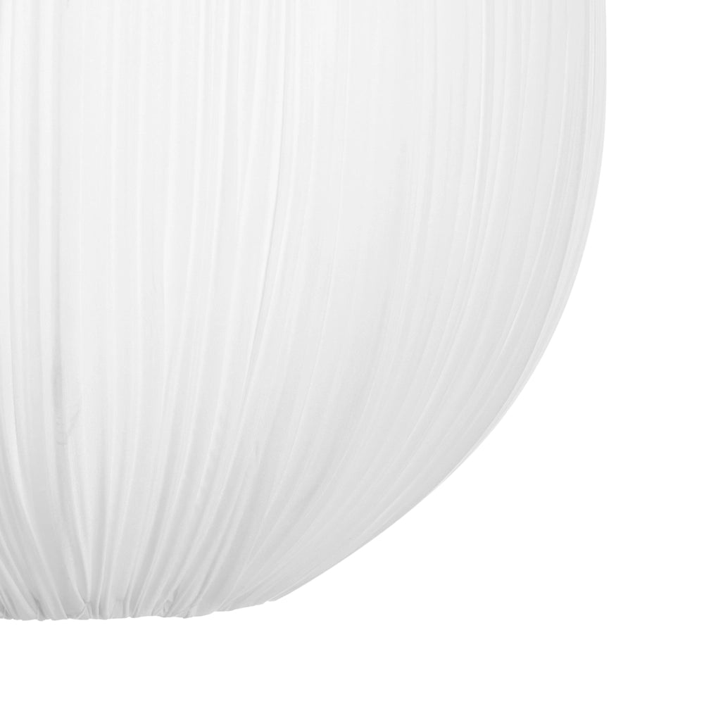 Lampada a sospensione con paralume in tessuto di cotone bianco design moderno luce per soggiorno