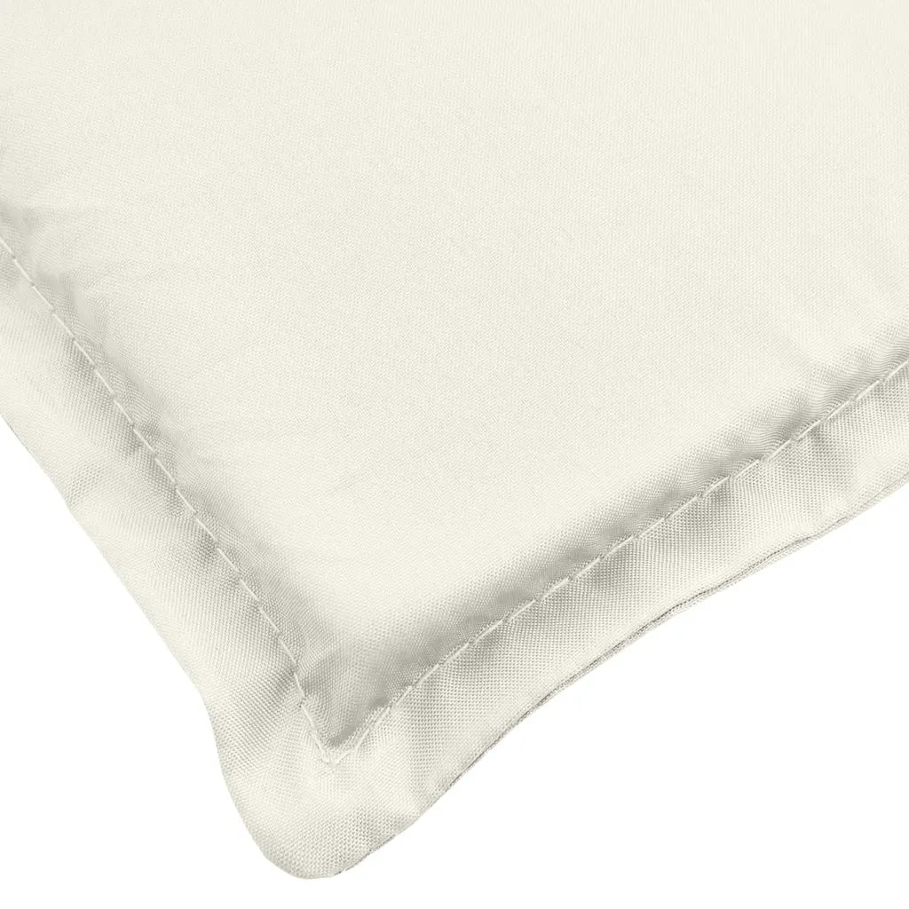 Cuscini Panca Giardino 2 pz-Set di 2 Cuscini per panchina da esterno Crema M¨¦lange 150x50x7 cm Tessuto