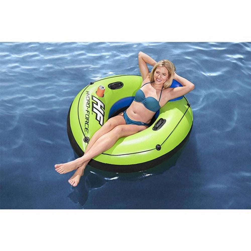 Trade Shop - Salvagente Ciambella Gonfiabile Poltrona Con Maniglie Portabicchieri Corda 43108 -