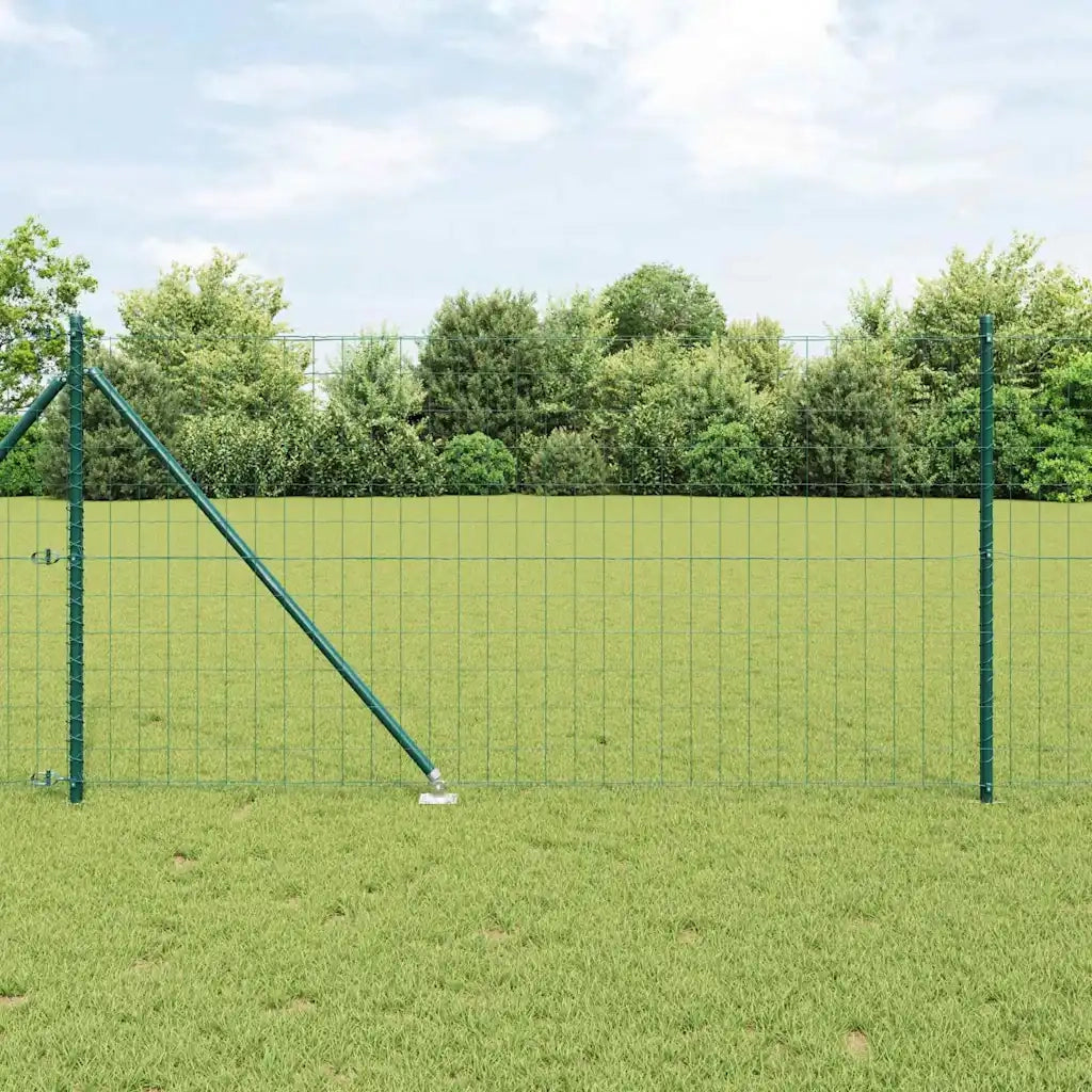 Recinzione con Posto Verde 1 x 25 m Acciaio e PVC