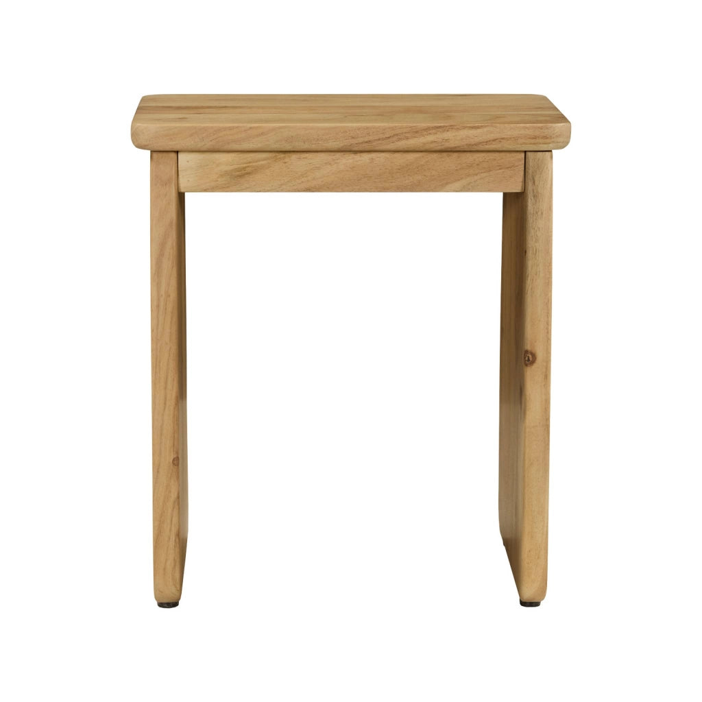 Set di 2 comodini esotici in legno di acacia, marrone naturale