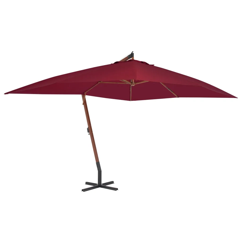 Ombrellone a Sbalzo con Palo in Legno 400x300cm BordÃ²