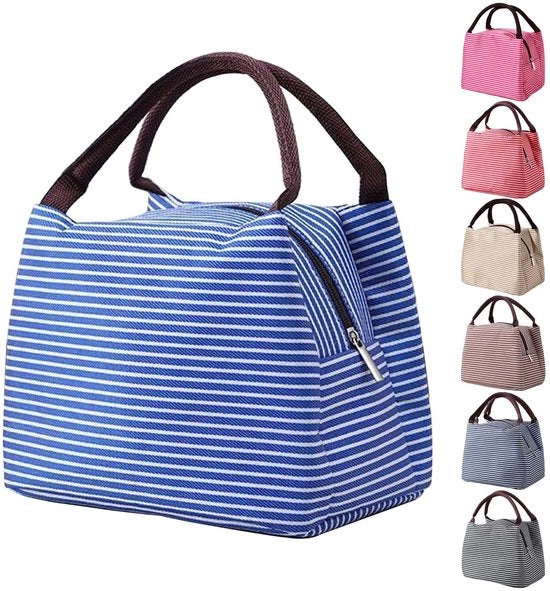 Borsa pranzo isolata con sacchetto impermeabile per bambini adulti ufficio scuola picnic (5.5L, blu)