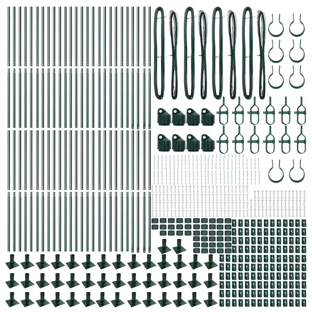 Palo della recinzione 52 pcs Grigio 3,2 x 3,2 x 150 cm