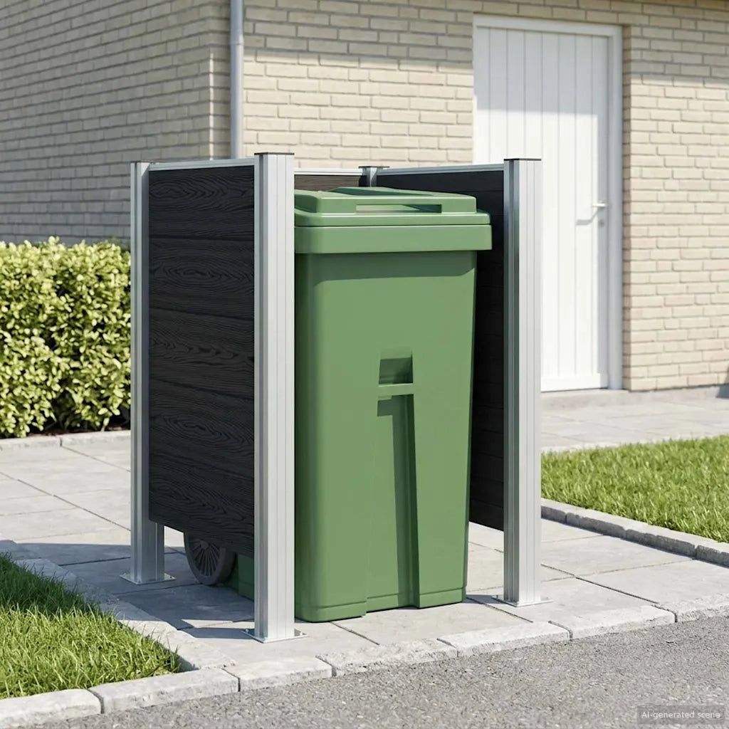 Recinzione Contenitore per Rifiuti Grigio 85 x 85 x 115 cm 42039182