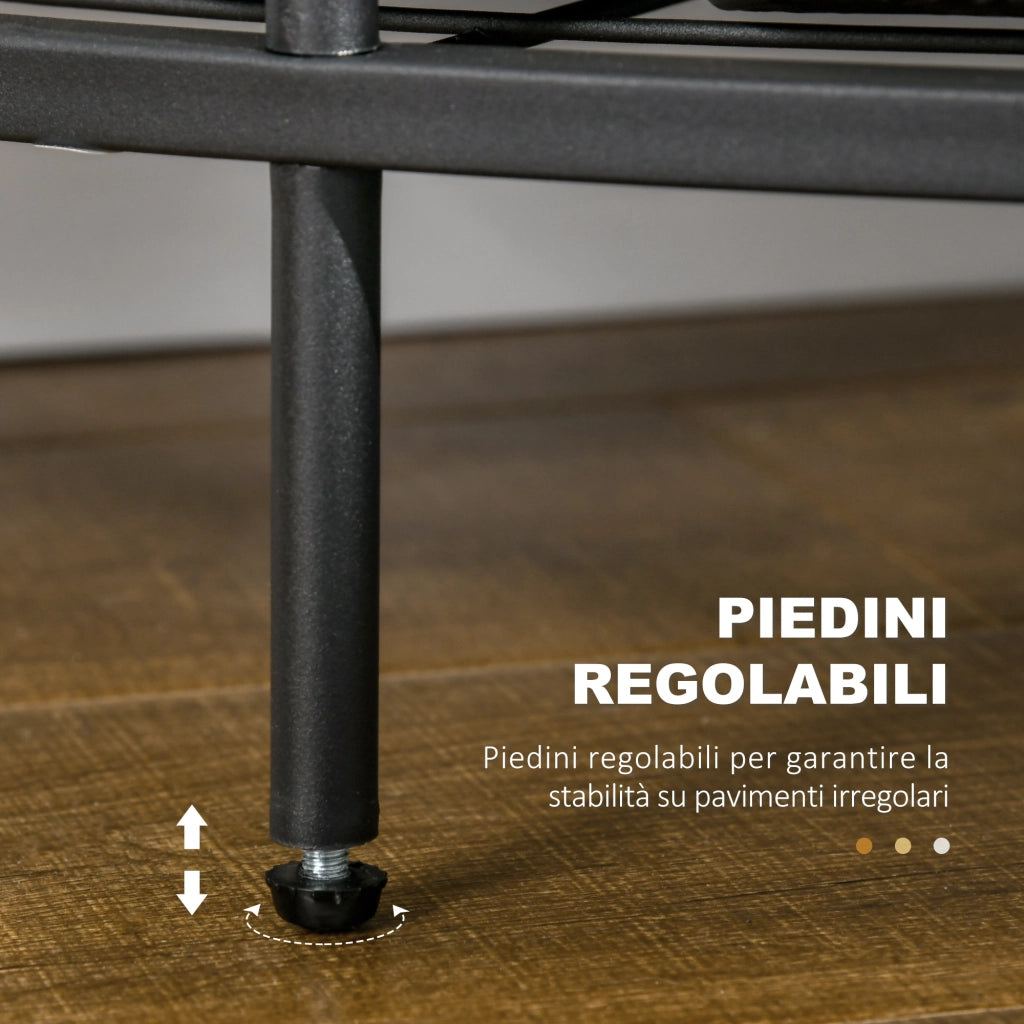 Appendiabiti da Terra Angolare con Panca e Scarpiera ¨C Xylo ¨C Stile Industriale Marrone 50x50x183cm
