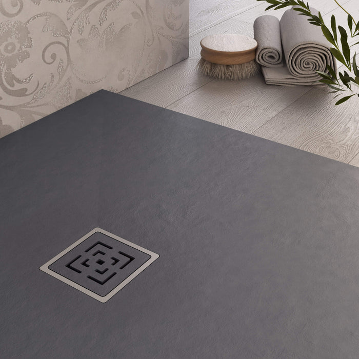 Piatto Doccia in Pietra 75x80 cm Bonussi Canton Antracite