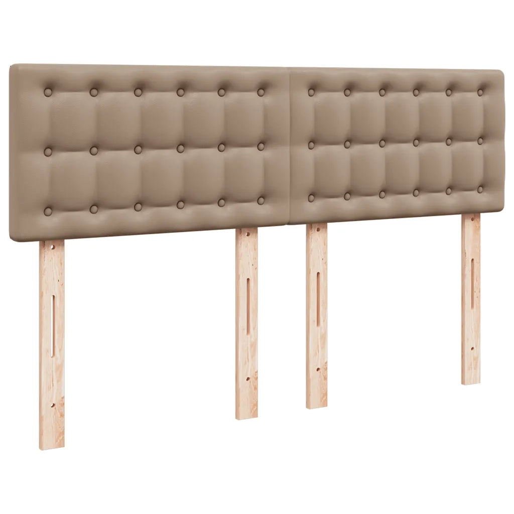 vidaXL Struttura Letto Pouf con Materasso 140x190 cm Similpelle