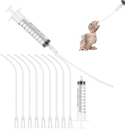 Attrezio per alimentazione per uccelli 10 pezzi - tubi alimentazione 10 ml - kit di applicazione manuale - per giovani uccelli - pappagalli - materiali adatti per l'alimentazione - tubo alimentatore