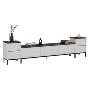 Cortin, Mobile Porta tv 2 Ripiani, 180x35x45h cm Bianco