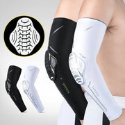 Due protezioni bracciali con guanti compressi a forma di scudo per la protezione - Adatto per basket e pallavolo - nero