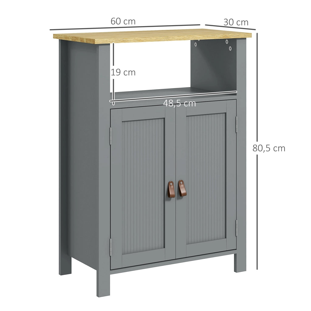 Mobiletto bagno sospeso con ante ¨C zephmum ¨C grigio naturale 60x30x