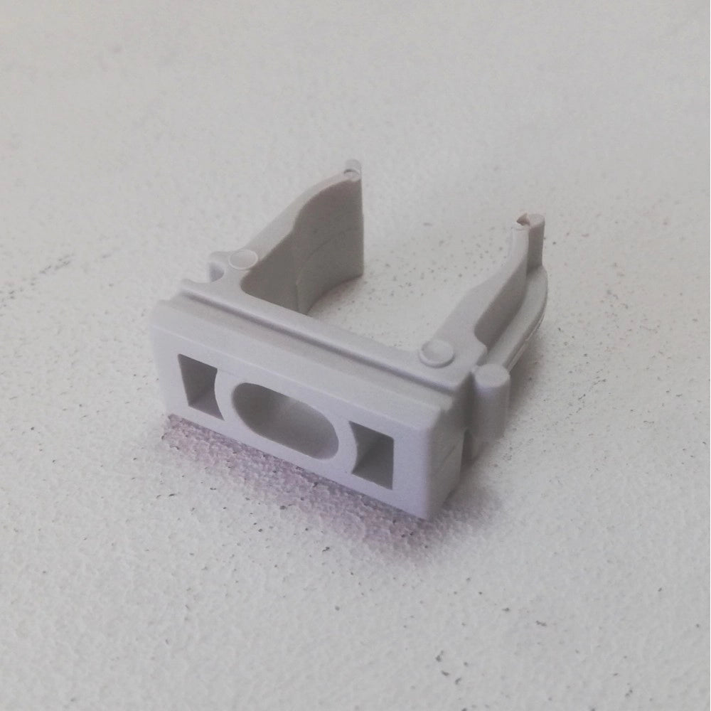 Supporto a scatto da 25mm - 20pz clips fissa tubo colore grigio per fissaggi a parete e soffitto