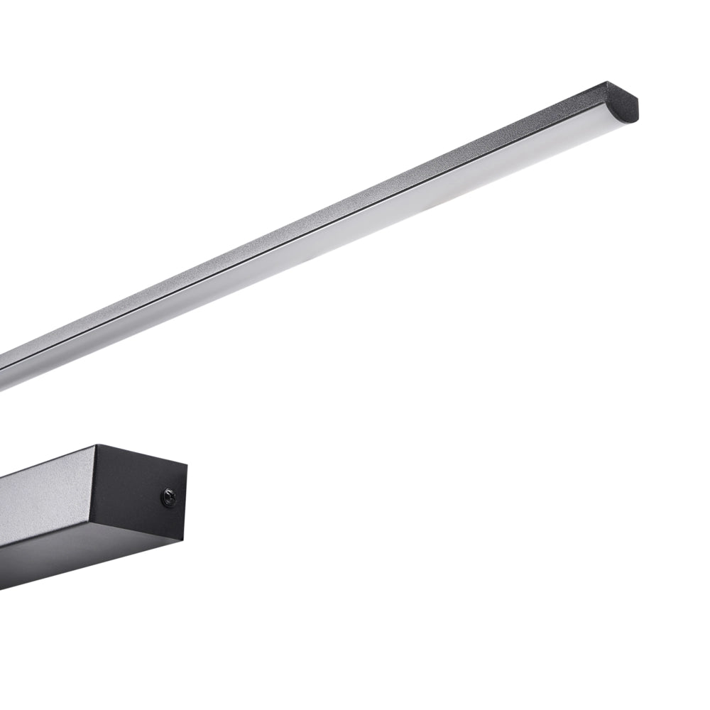 Lampada da tavolo nera con specchio  LED in metallo orizzontale stile moderno Noceda