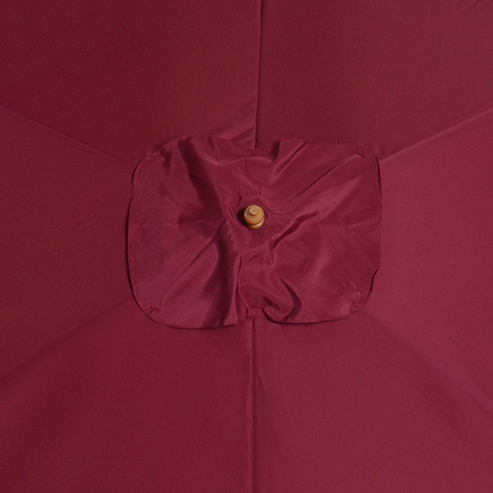 Ombrellone da Giardino 2x3 m Palo Ø38 mm in Legno e Poliestere Bordeaux