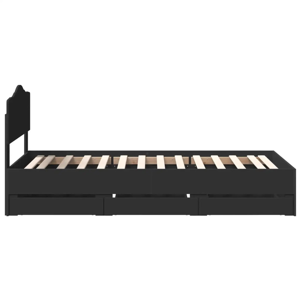 Struttura del letto Nero 90 x 190 cm Legno Ingegnerizzato