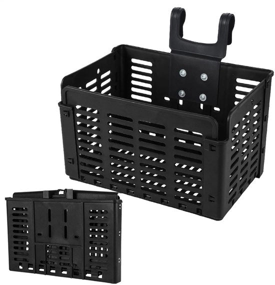 Manubrio portaparticolare – Portaparticolare – Contenitore da staccare e ripiegare per la bicicletta – Ripiegabile – Adatto per mountain bike e e-bike – Materiale PP – Nero