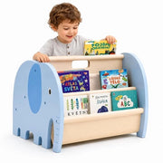 Cassettiere Portatile per Bambini in Legno - 4 Livelli - Design Elefante - Facile da Assemblare