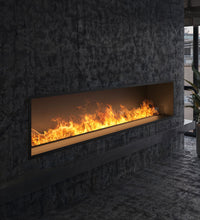 Camino a Vapore Elettrico da Incasso 220x45(64,8)x40 cm Invapo Inside con Ricarica Automatica e LED RGB Nero