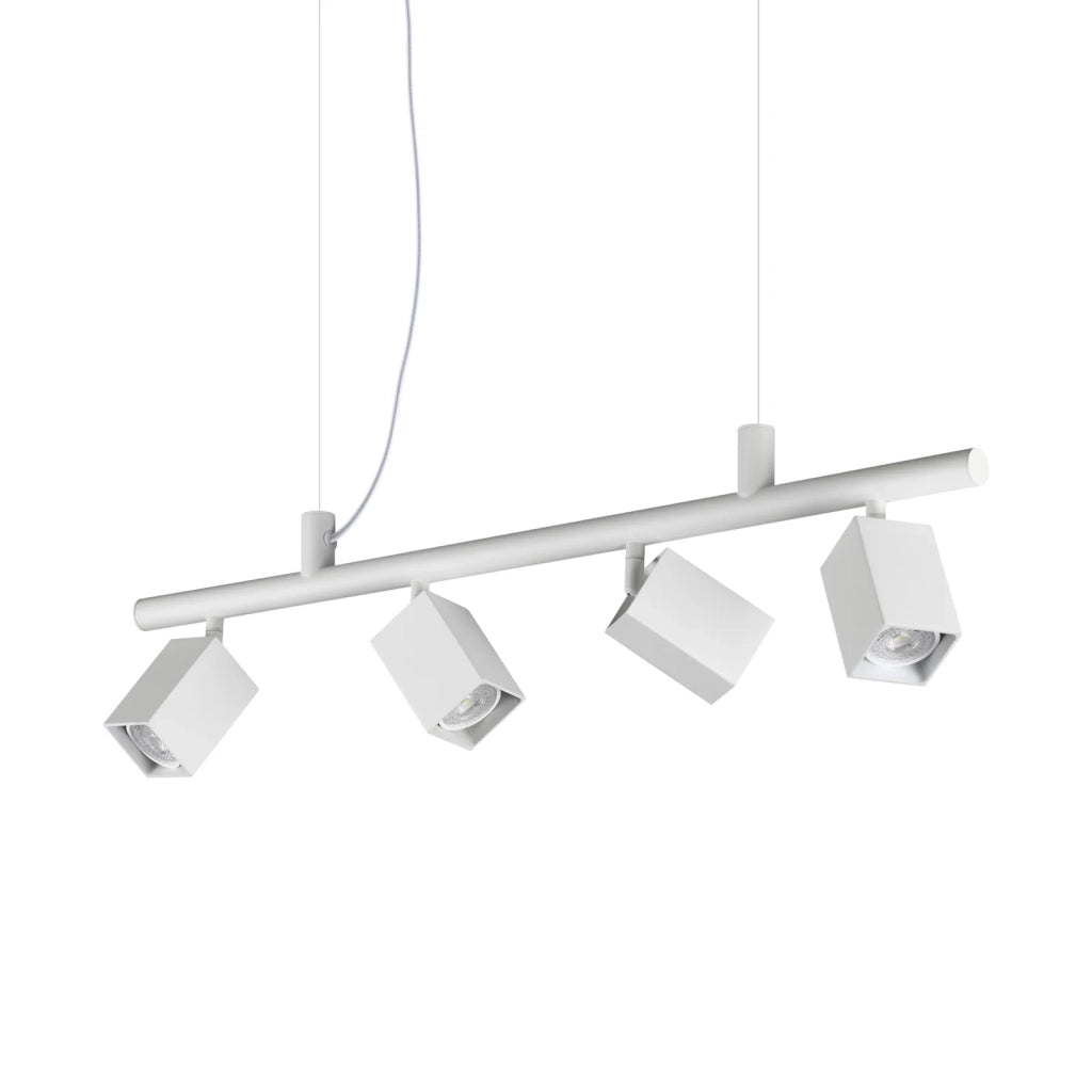 Lampada A Sospensione Dynamite 4 Luci Gu10 Bianca