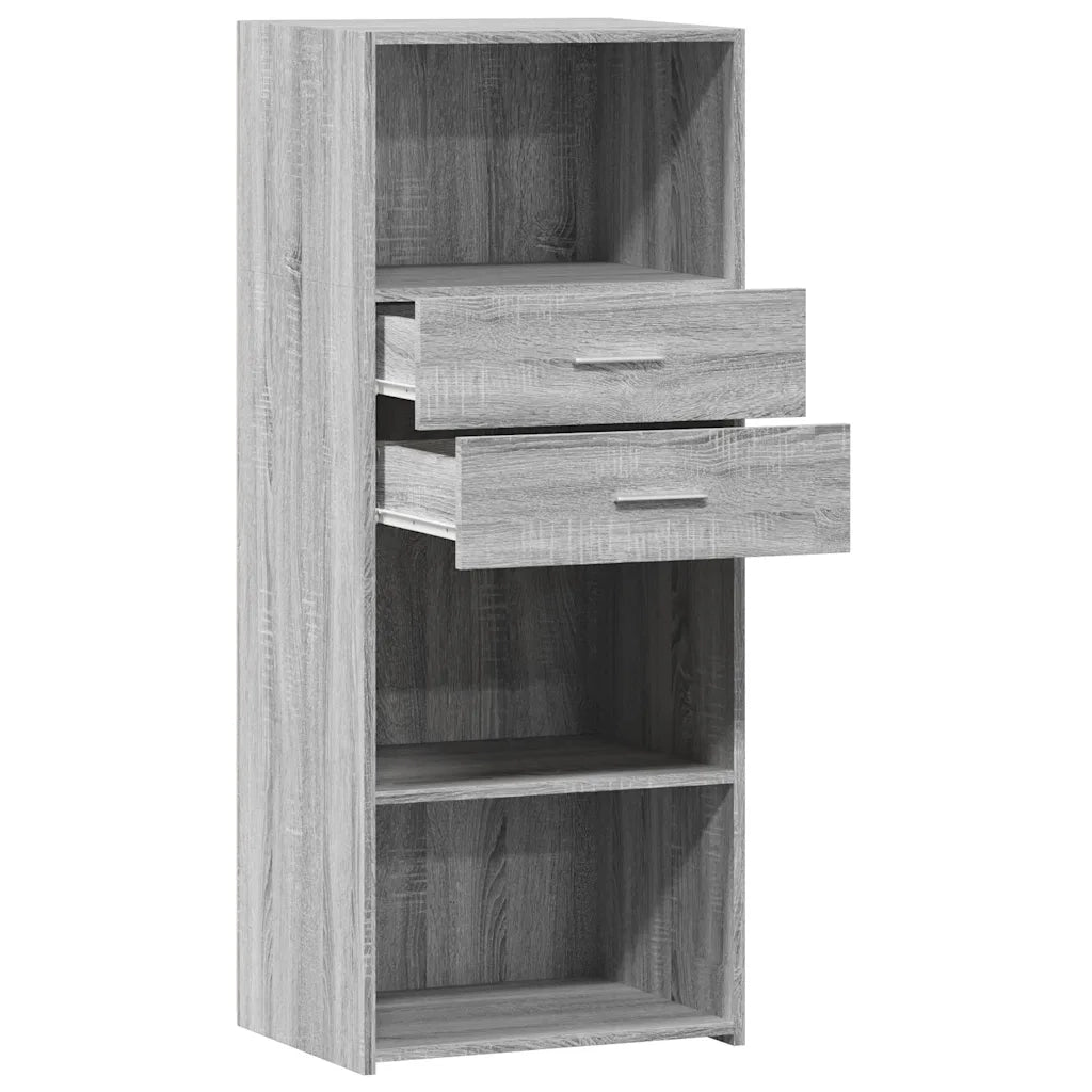 Credenza-Buffet-Armadio da cucina Grigio Sonoma 50x42,5x124 cm in Legno Multistrato