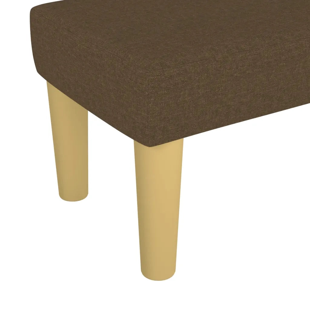 Panca-Sgabello Marrone Scuro 70x30x30 cm in Tessuto 189672
