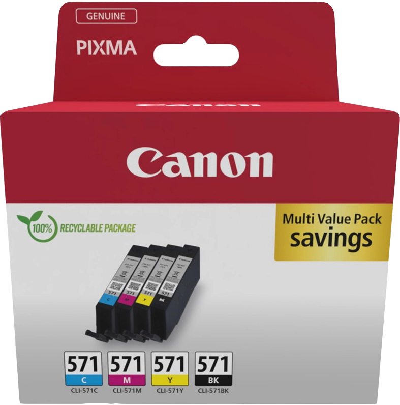 Canon 0386C008 cartuccia d'inchiostro 4 pz Originale Nero, Ciano, Magenta, Giallo