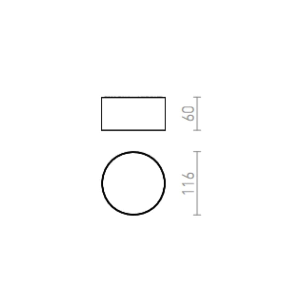 Plafoniera LARISA R 12 da soffitto bianco  230V LED 10W  3000K