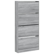 Scarpiera mobile contenitore per scarpe mobile per ingresso/corridoio/soggiorno 4 cassetti a ribalta grigio Sonoma 02_0021387