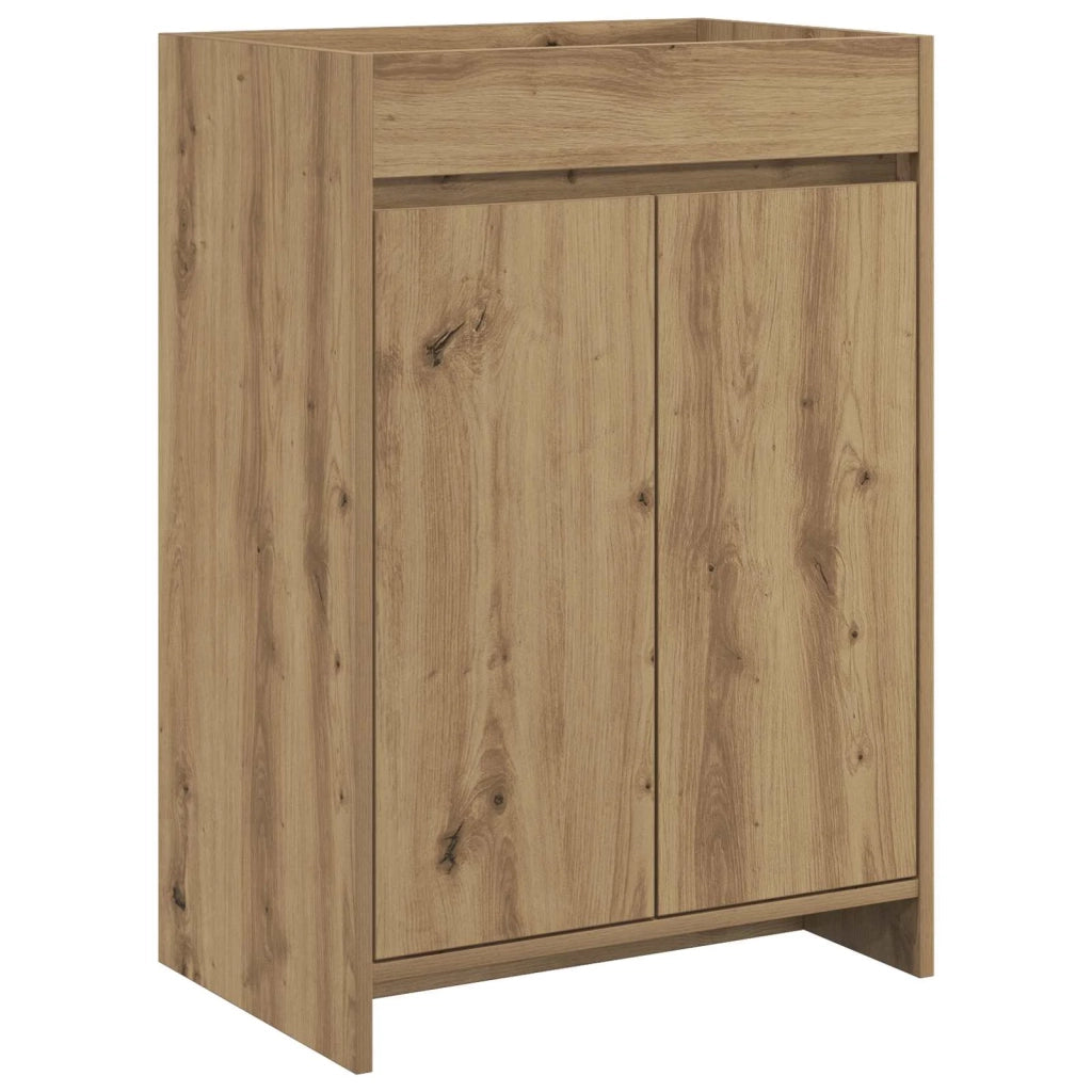 Mobiletto da Bagno Sotto Lavabo Rovere Artigianale 890783