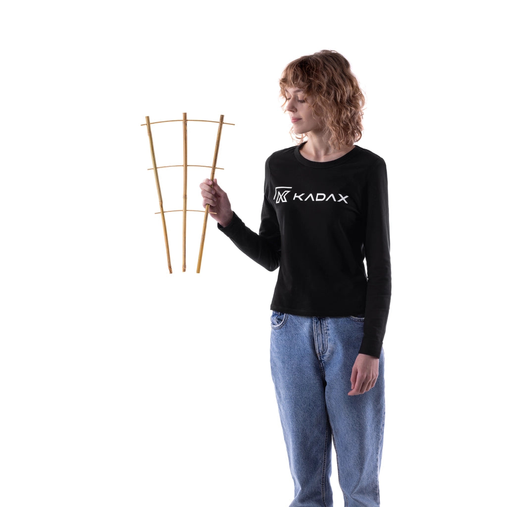 Scala di supporto per piante KADAX in bambù, 46 cm, triplo supporto per fiori