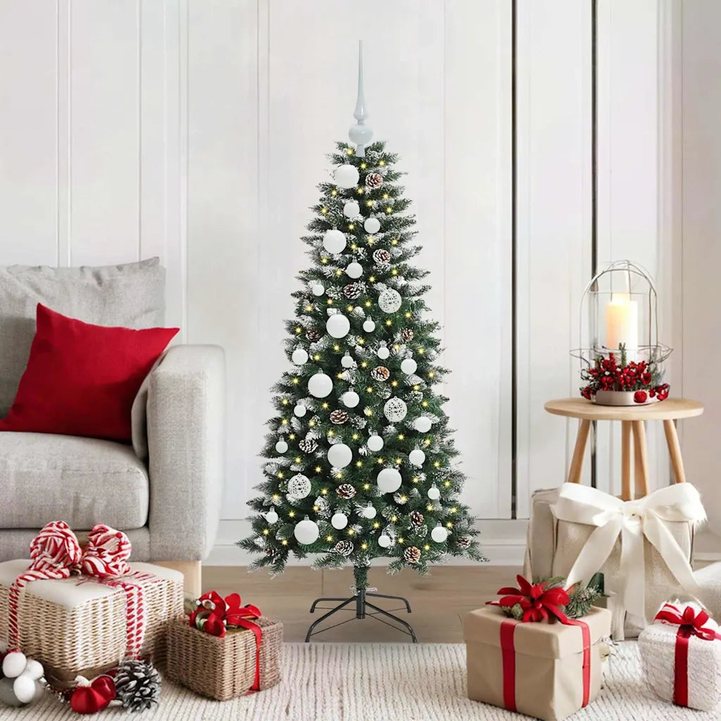 Albero di Natale artificiale con 150 LED Verde 120 cm 3395799