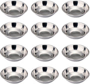 Set di contenitori per salse 12 pezzi - Acciaio inossidabile - Resistenti al lavastoviglie - Stacking - Resistenti al crollo - 8 x 1,6 cm - Contenitori per sausaggi