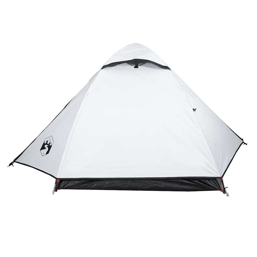 Tenda Campeggio a Cupola 2 Persone Bianca Tessuto Oscurante 94326