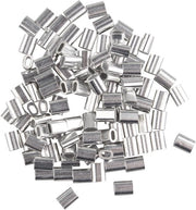 Crimpatore di cavi in alluminio 100 pezzi - Corrosione resistente - Resistenti alle corrosioni - Diametro di apertura 1,5 mm - Connettore di cavo