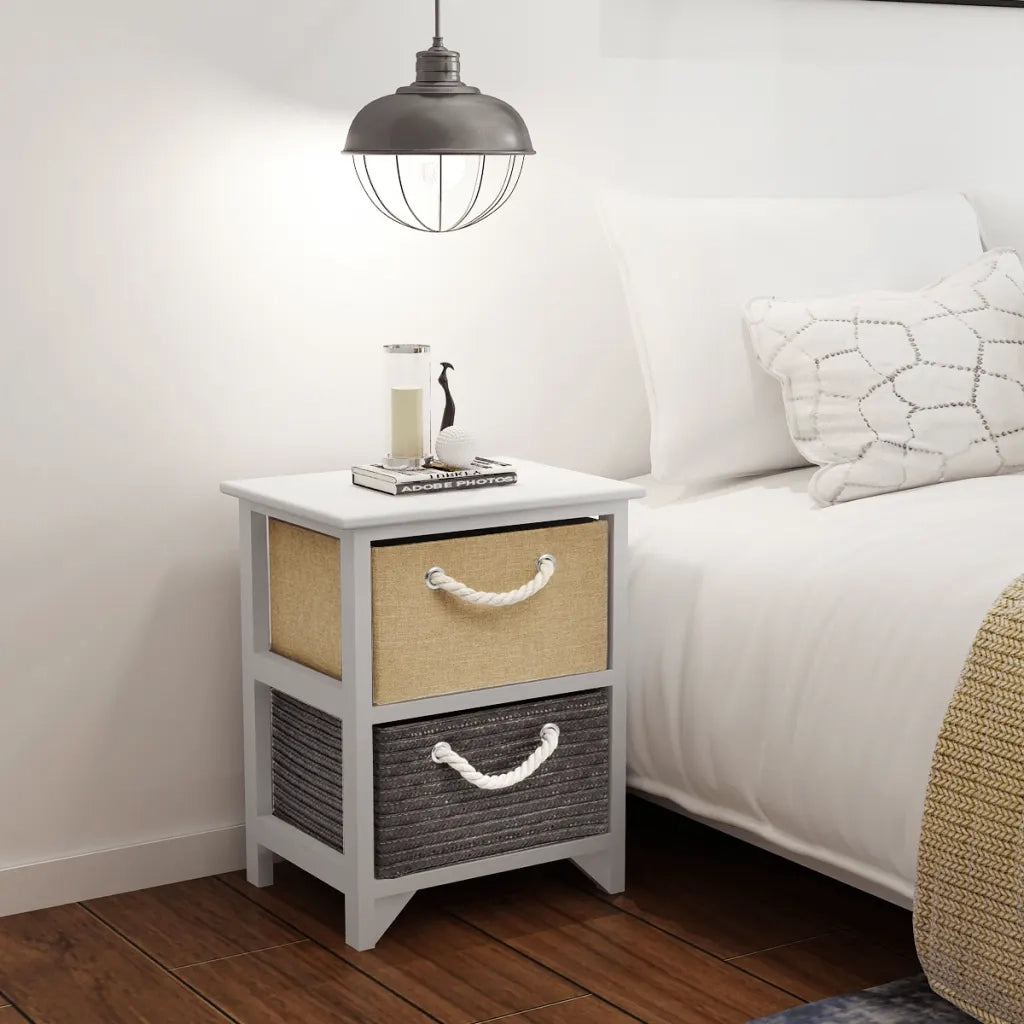 Set di 2 Comodini | Armadio da Notte | Mobiletto da notte in Legno