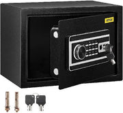 Cassa di sicurezza per casa - Con chiusura a cifre e rilevamento impronte digitali - 35 x 25 x 25 cm - 22L - Nero