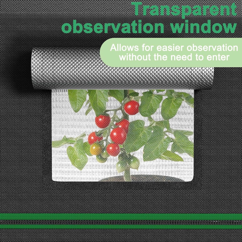 Tenda per coltivazione, 120 x 60 x 150 cm, con Mylar riflettente, impermeabile, per piante domestiche, crescere, spazio