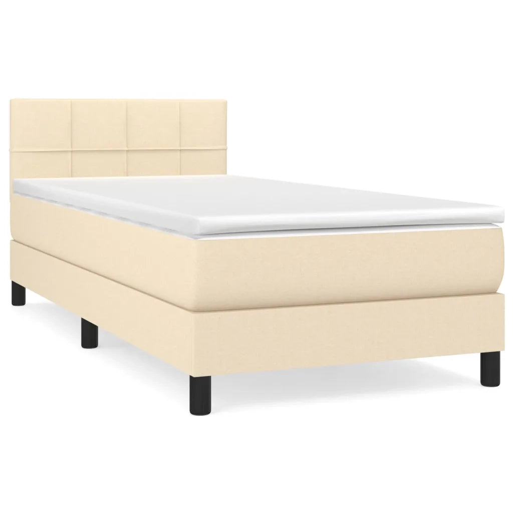 Giroletto a Molle con Materasso Crema 100x200 cm in Tessutocod mxl 75616