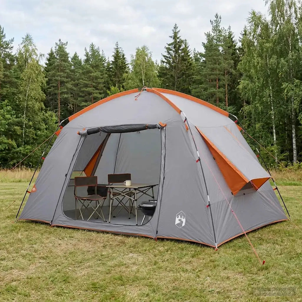 Tenda Capanna Grigio e arancione 300 x 210 x 156 cm Poliestere 42028512
