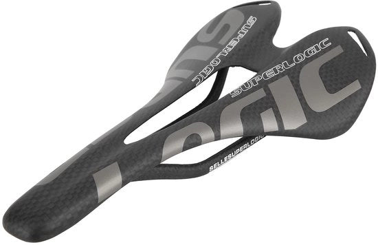 Sella per bicicletta in carbonio - Progettato ergonomicamente - 1 x 1 cm - Respira e confortevole - Adatto per bicicletta da strada - Fibra di carbonio
